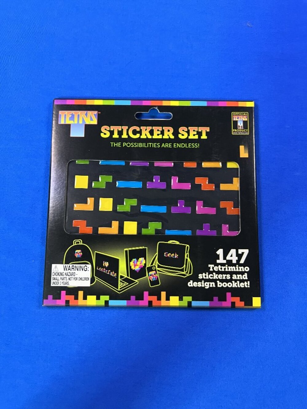 Loot Crate Tetris Sticker Set 147 Colorful , Glossy Tetrimino-shaped Stick